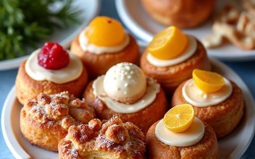 A platter of fresh pastries prepared for a catering event.